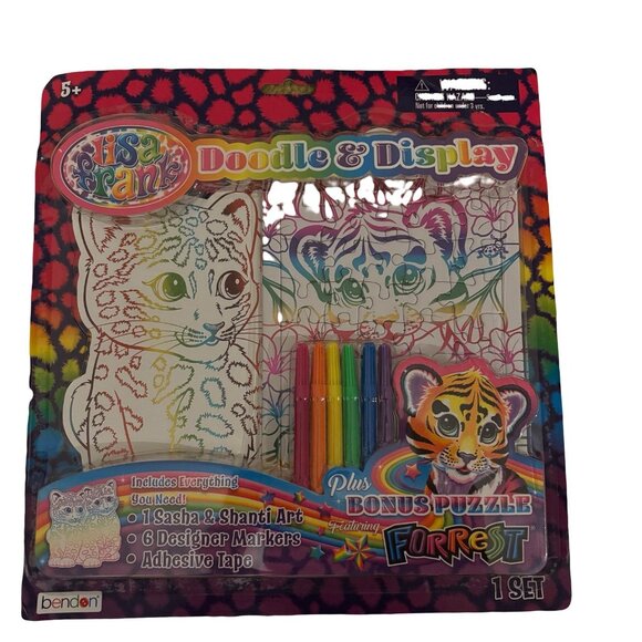 Lisa Frank Art Set Doodle Display Markers Sasha & Shanti Bendon Forrest - Picture 1 of 3